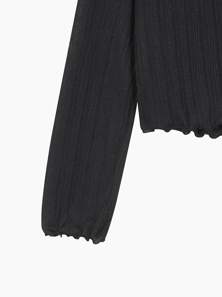Cardigan nero con laccetti - null - Nero | Sisley K image number 4